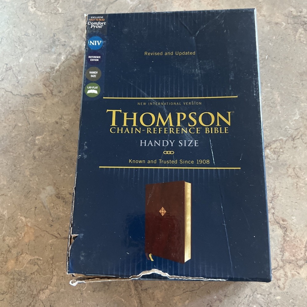 NIV Thompson Chain-Reference Bible Handy Size See Pic For Damaged Box